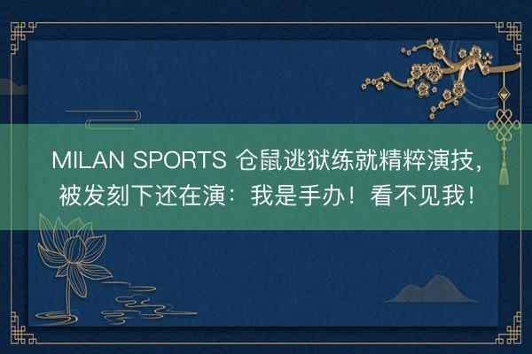 MILAN SPORTS 仓鼠逃狱练就精粹演技，被发刻下还在演：我是手办！看不见我！